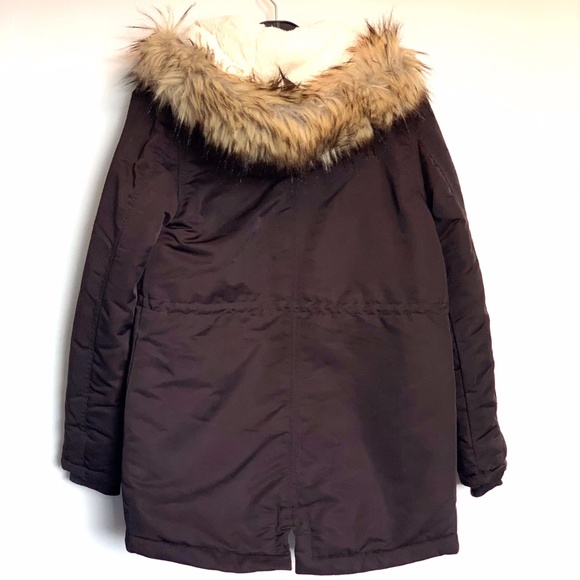H&M L.O.G.G. Kids Winter Jacket with Faux Fur Trim Hood SIZE 10-11A - Picture 6 of 12